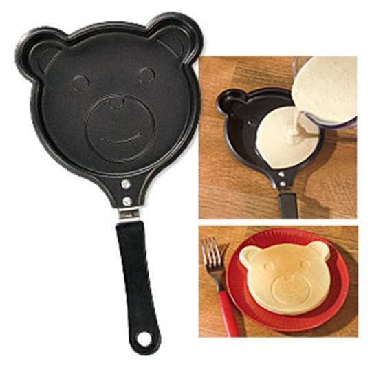 Frigideira Inox Antiaderente Formato Animais Bichinho Sorrindo Panquequeira Ovo Cozido Frito Animais Cozinha Divertida