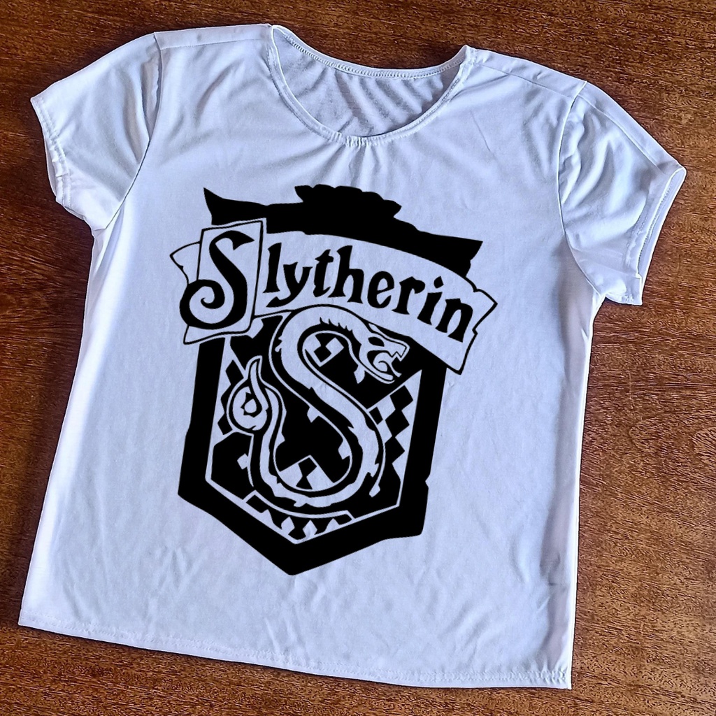 Camiseta Casa Slytherin Do Harry Potter Feminina Shopee Brasil 8453