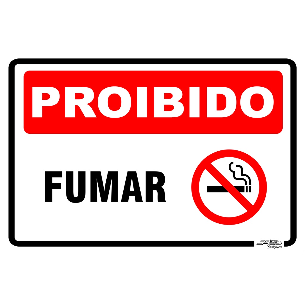 Placa Proibido Fumar N O Fume Shopee Brasil