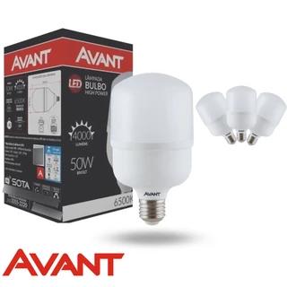 Kit 03 Lâmpadas Led Bulbo 50w Alta Potência E27 Bivolt 6500K Branco Frio Avant ORIGINAL (1 Ano de Garantia)
