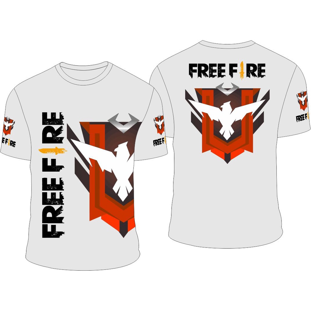 camiseta free fire logo ,faca ,personalizada com seu nome