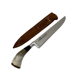 FACA INOX ARTESANAL CABO DE CHIFRE