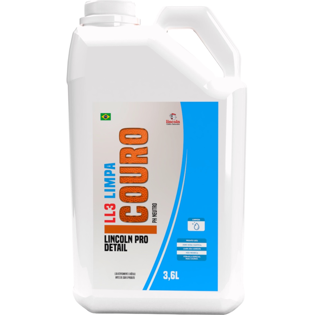 LL3 Limpa Couro 3,6L Lincoln Limpa e Higieniza Banco de Couro | Shopee ...