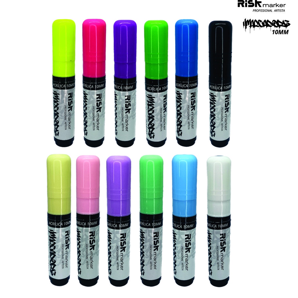 Marcador tinta acrílica 10mm Risk marker | Shopee Brasil