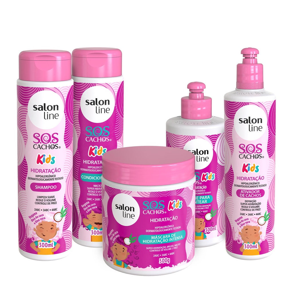 Kit Shampoo + Condicionador + Máscara + Ativador De Cachos + Creme De ...