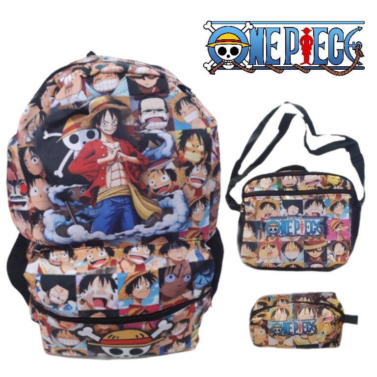 Kit Mochila One Piece Mangá Anime Japão Volta as Aulas 2023