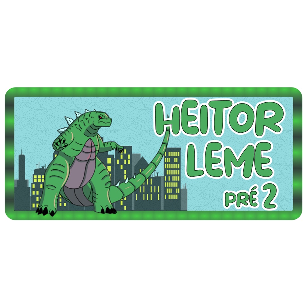 Etiquetas Escolares - GODZILLA - 90 unidades | Shopee Brasil