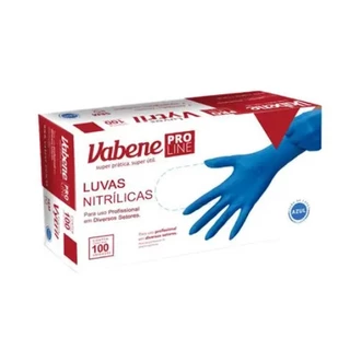 Luva Descartável Nitrílica Vabene Azul G C/100 Un