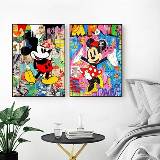 Quadro decorativo mickey mouse minnie arte grafite 40x60 decoração para casa sala quarto