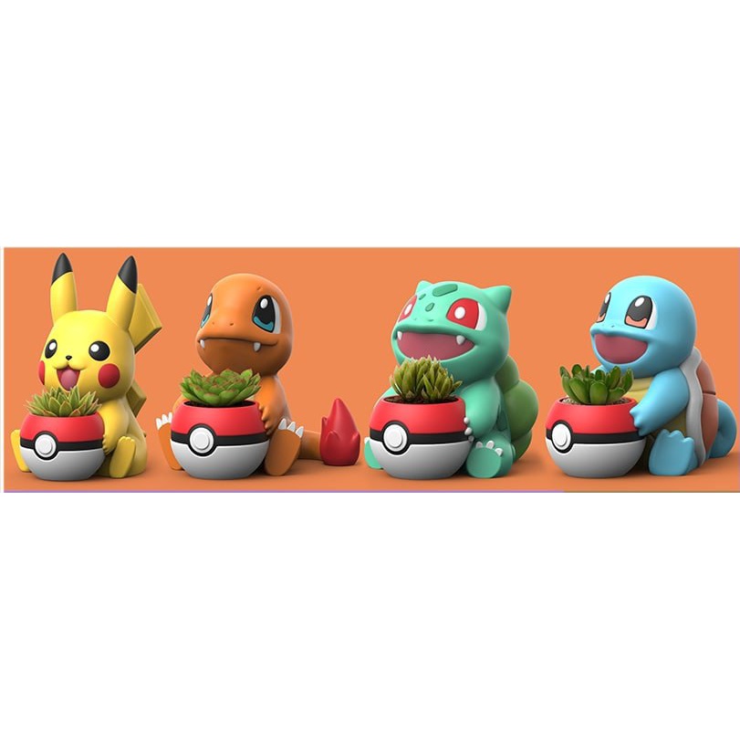 Vasos decorativos Pokemon para plantas e suculentas