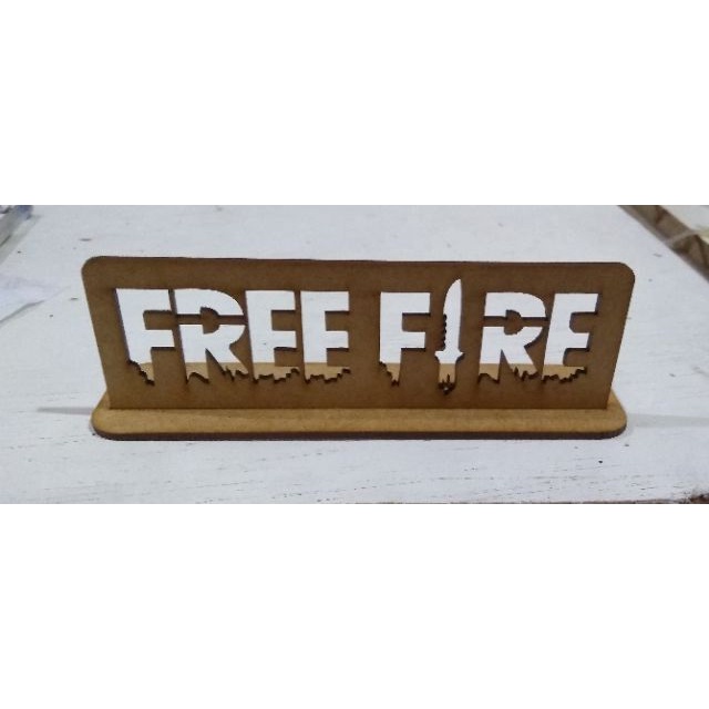 MDF Enfeite De Mesa Free Fire - Dinove Arte e Festa