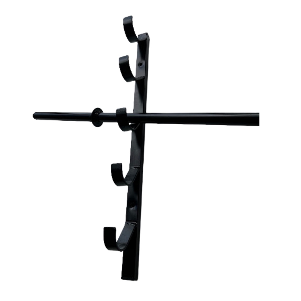 Suporte De Parede Para 5 Barras Academia Olimpica Horizontal CrossFit (1 par de suportes)