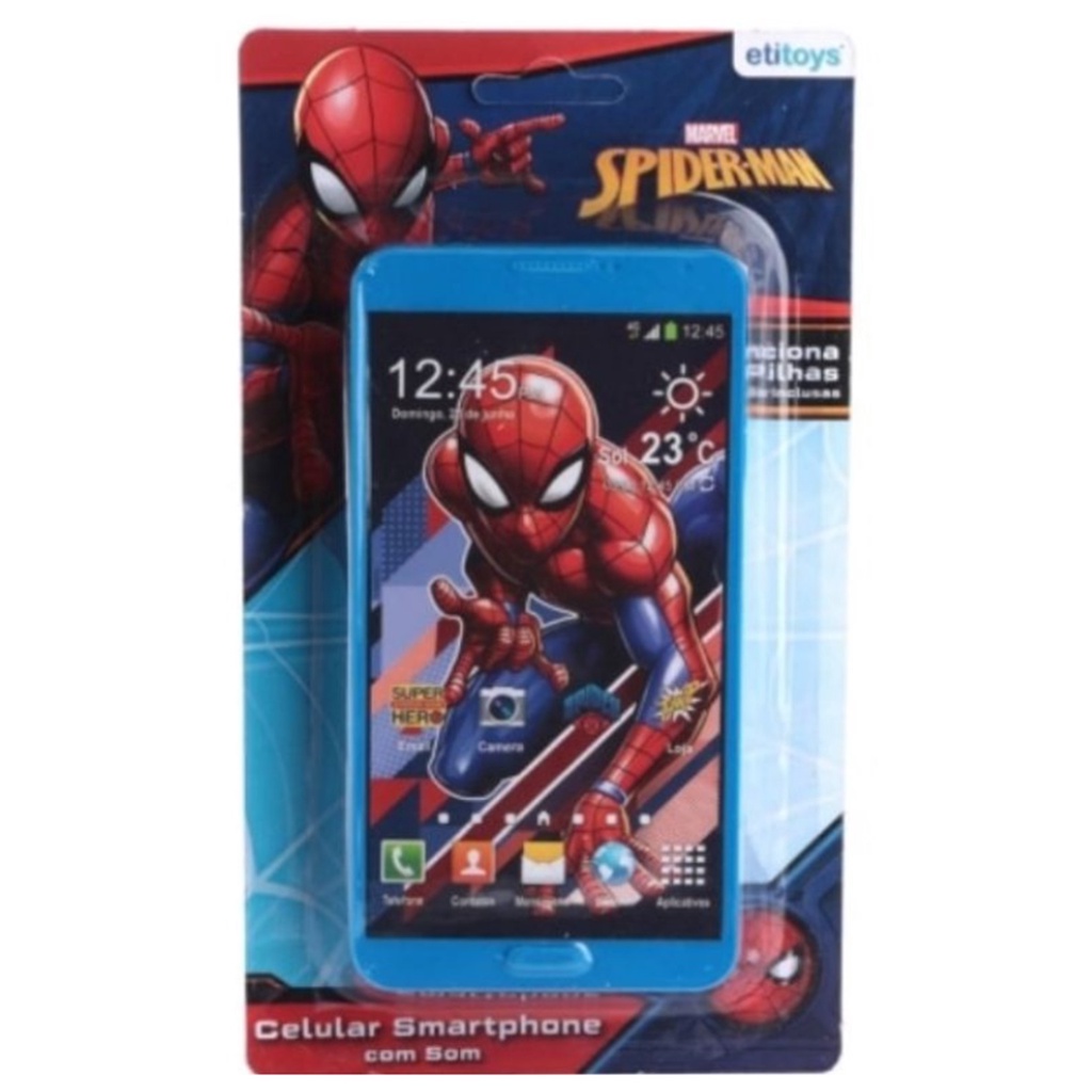 Celular Smartphone Com Som Homem Aranha Brinquedo Telefone Spider Man ...
