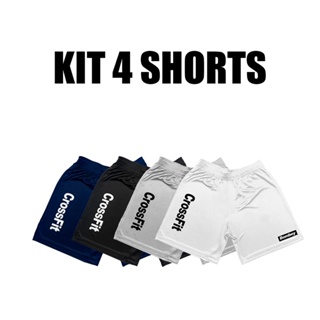 Kit com 4 Shorts Bermuda Calção Cross Treino Academia Corrida Fit - Bombey