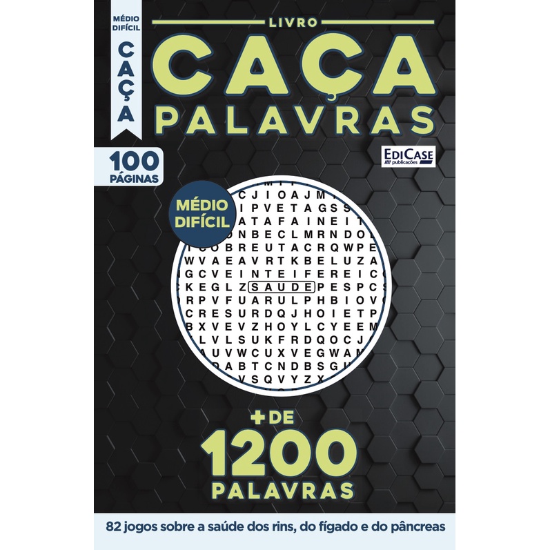 Livro Caça-Palavras 33: Nível Médio/ Difícil - 82 jogos sobre a