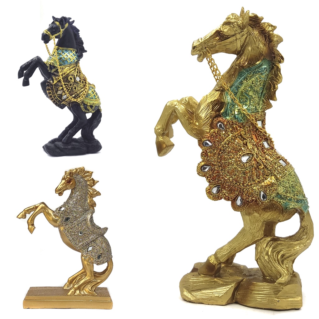 Cavalo peça do xadrez decorativa em resina 33 cm - Loja Bora, Decora!