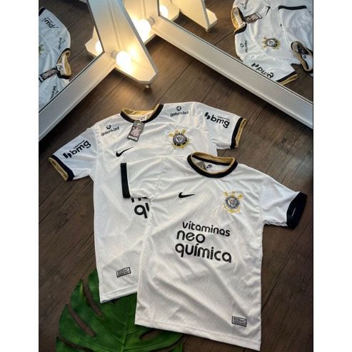 Kit Casal 2 Camisetas Do Time Corinthians Ele + Ela!