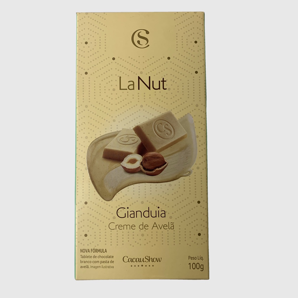 Chocolate Cacau Show Tablete Lanut Branco Gianduia Gr Escorrega O