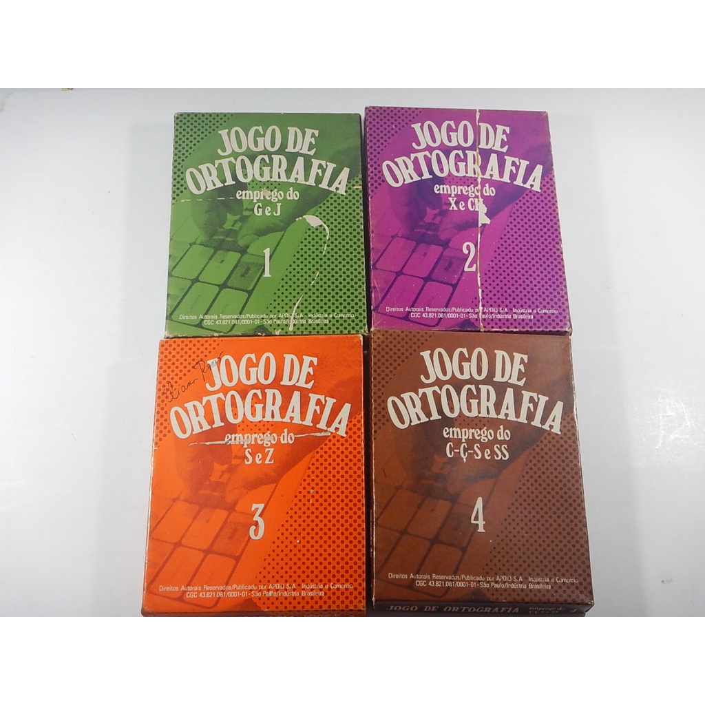 Jogo De Ortografia - Anos 70 - 4 Volumes | Shopee Brasil
