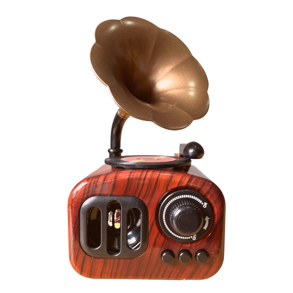 Caixa De Musica Vitrola Gramofone Miniatura