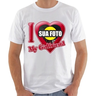 Camisa Personalizada Coração I LOVE MY BOYFRIEND - EU AMO MEU