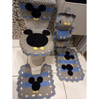 Tapetes de crochê para banheiro Mickey