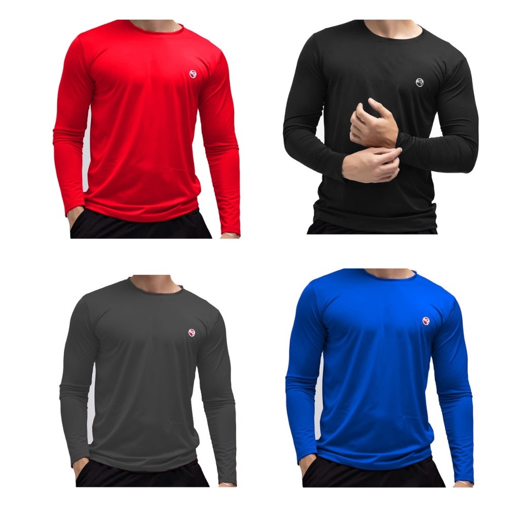 Kit 4 Camisa Uv Térmica Manga Longa Lisa Proteção Promoção