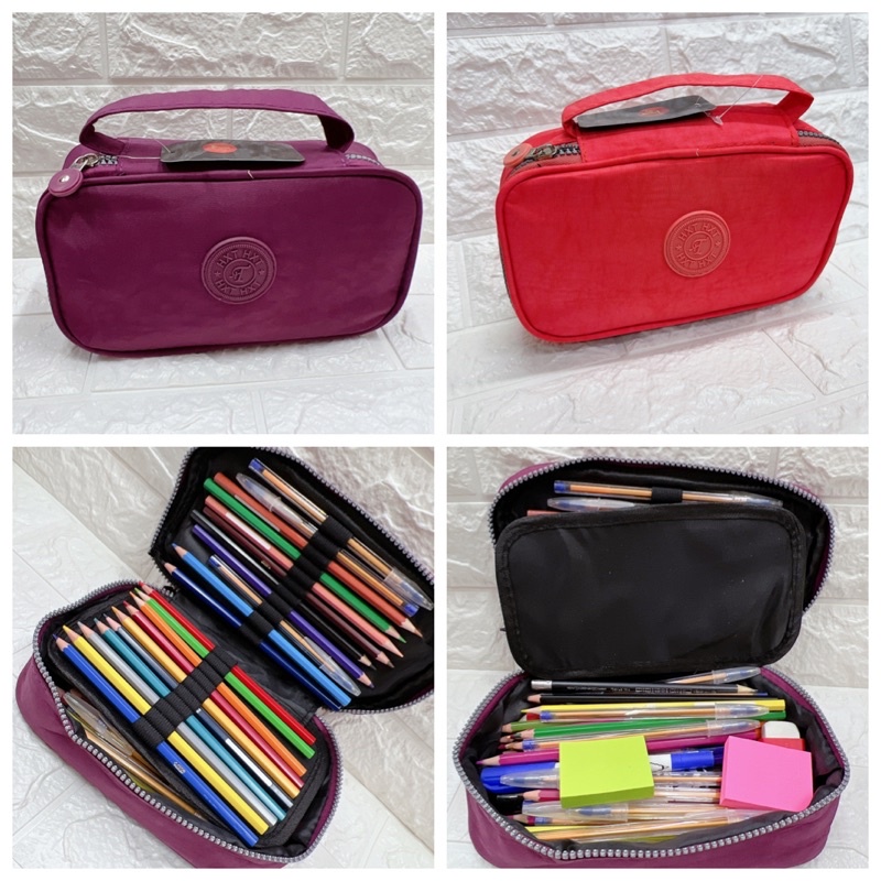 Estojo De alca Ny material escolar lonmaterial escolar Grande Com 2 Divisórias 6453