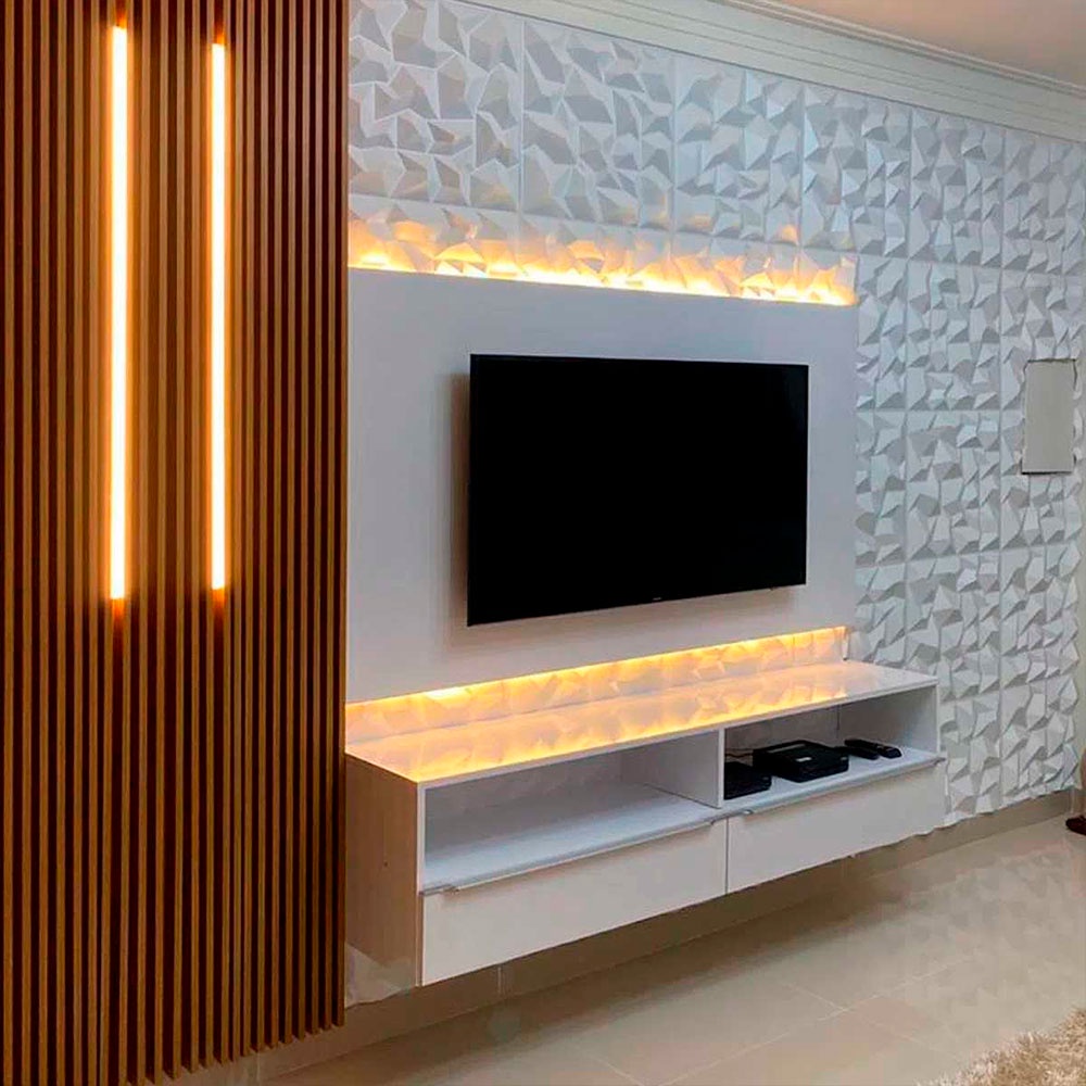 Kit 40 Placas PVC 3d Revestimento De Parede Decorativa 25 cm ENVIO IMEDIATO!