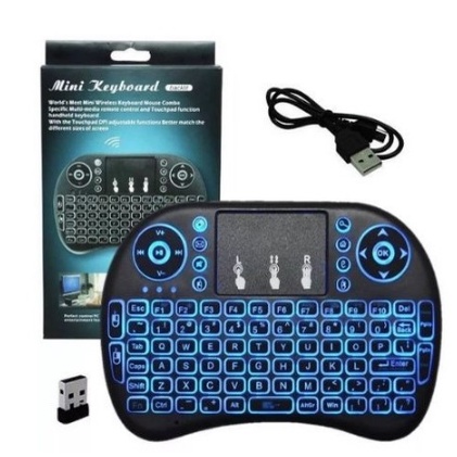 Mini Teclado Keyboard Sem Fio Wireless Iluminado Luz Led