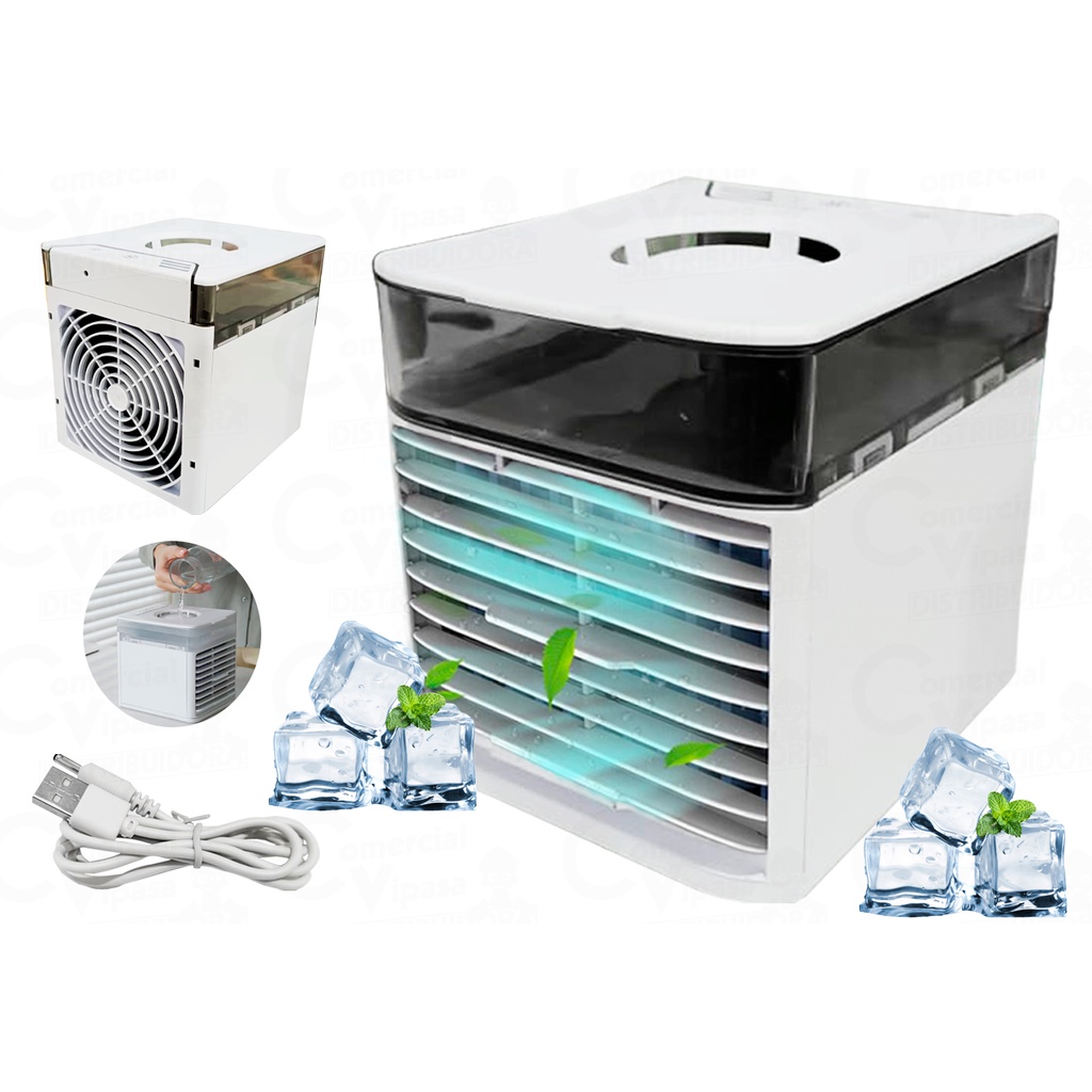 Mini Ar Condicionado Portátil USB Refrigerador De Mesa Com Led Ultra Air Cooler Climatizador