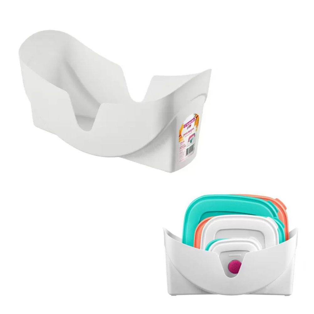 Kit 2 Porta Tampas Plastico Livre De Bpa Sanremo