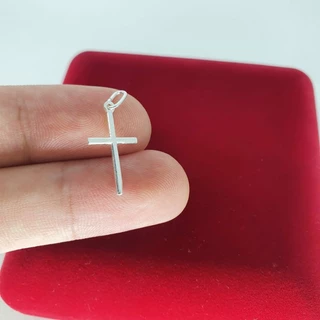 Pingente prata 925 cruz palito 23mm x 11mm