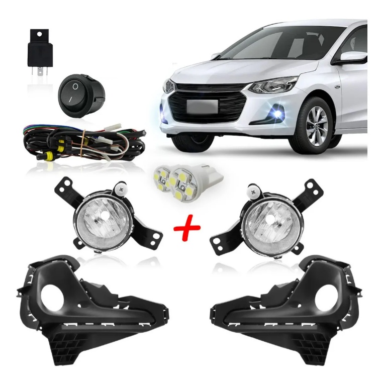 Kit Farol Milha Neblina Onix Hatch Sedan Plus 2021 2022 2023 - Escorrega o  Preço