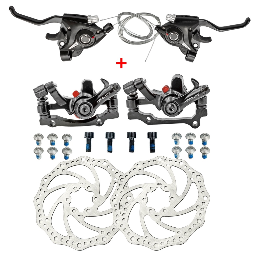Kit Freio A Disco Bicicleta Bike C/ Passador De Marcha Rapid Fire Bike Aro 26 29 Mtb