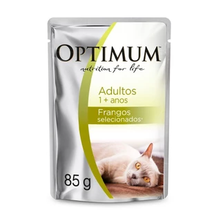 Ração Úmida Optimum Sachê Gatos Adultos Frango 85g