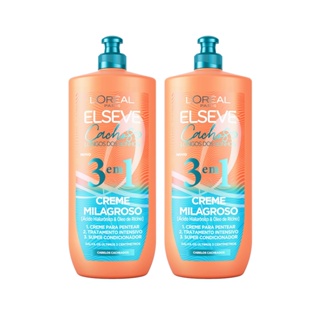 Kit 2 - Creme Milagroso 3 em 1 Elseve Cachos Longos dos Sonhos, 500ml