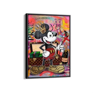 Quadro Decorativo Mickey Mouse Gucci