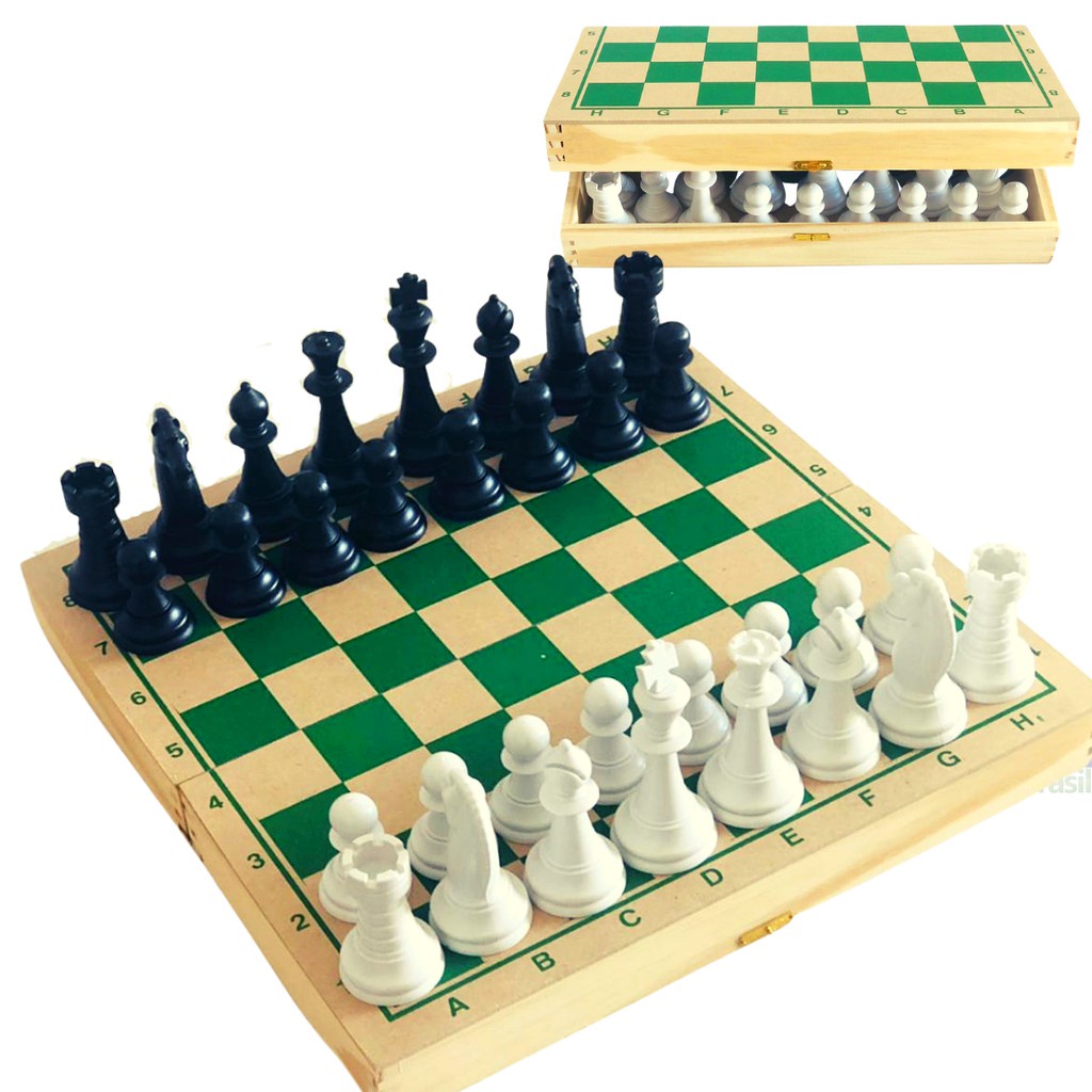 Yasorn Jogo de xadrez dobrável Jogo de tabuleiro de xadrez