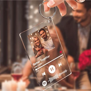 Chaveiro Interativo Spotify - PERSONALIZE COM MÚSICA E FOTO