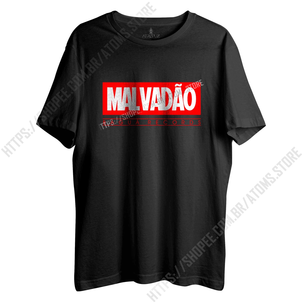 Camiseta Básica Tshirt estampada Unissex cantor rapper Xamã malvadão vermelho
