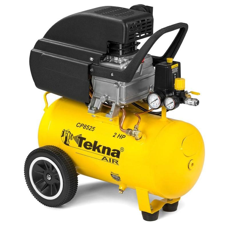 Compressor De Ar Elétrico Portátil Tekna Cp8525c Monofásica Amarelo