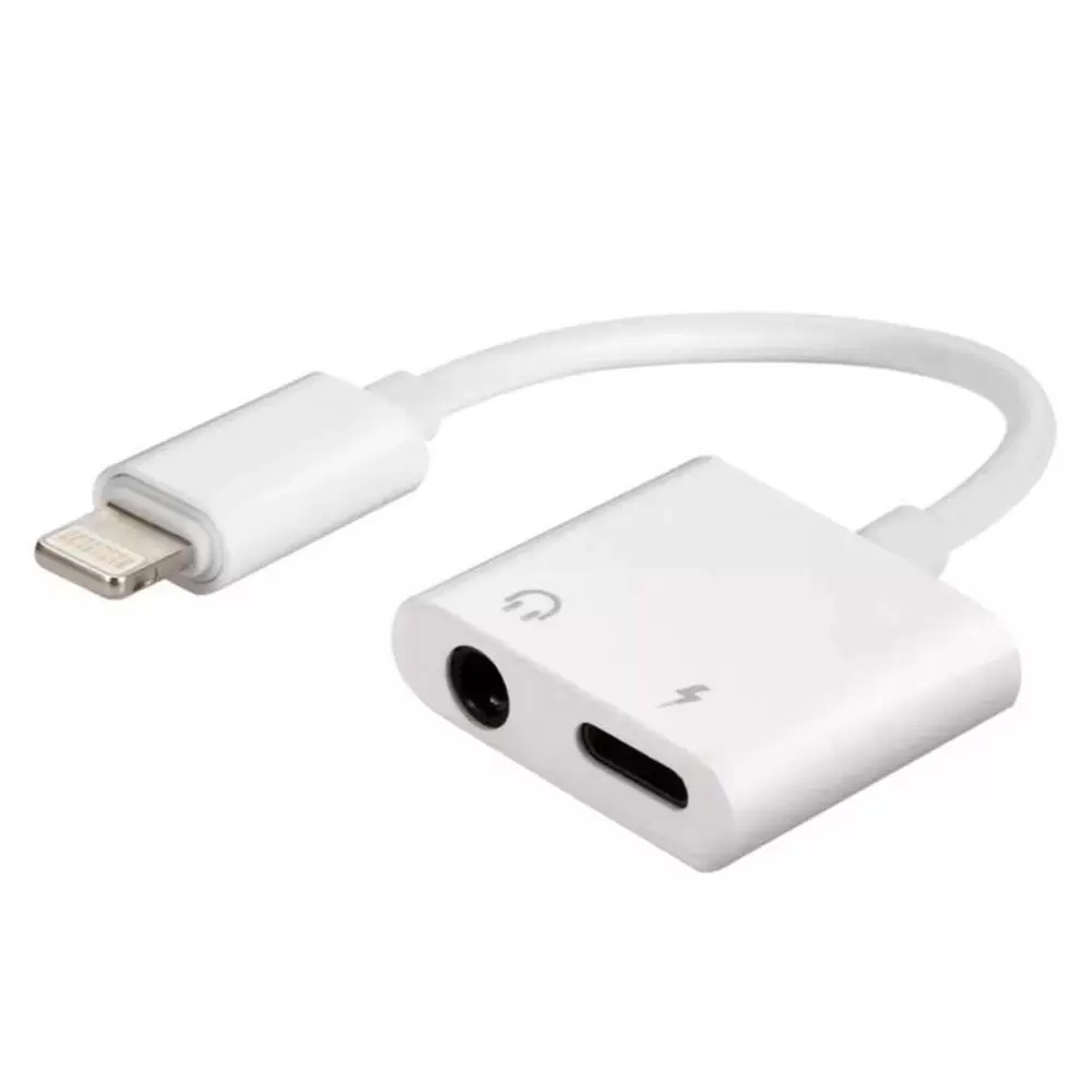 Adaptador Para Fone De Ouvido e carregador P2 3.5mm p/ iPhone 5 6s plus ...