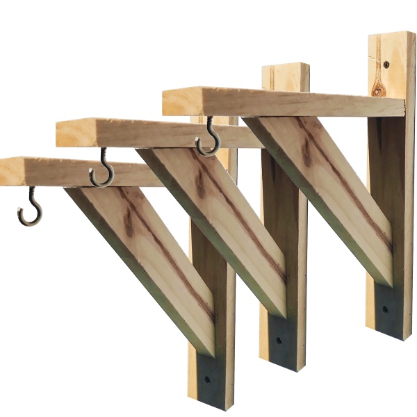 4 Suportes Para Pendurar Vaso Jardim Vertical De Planta Gancho