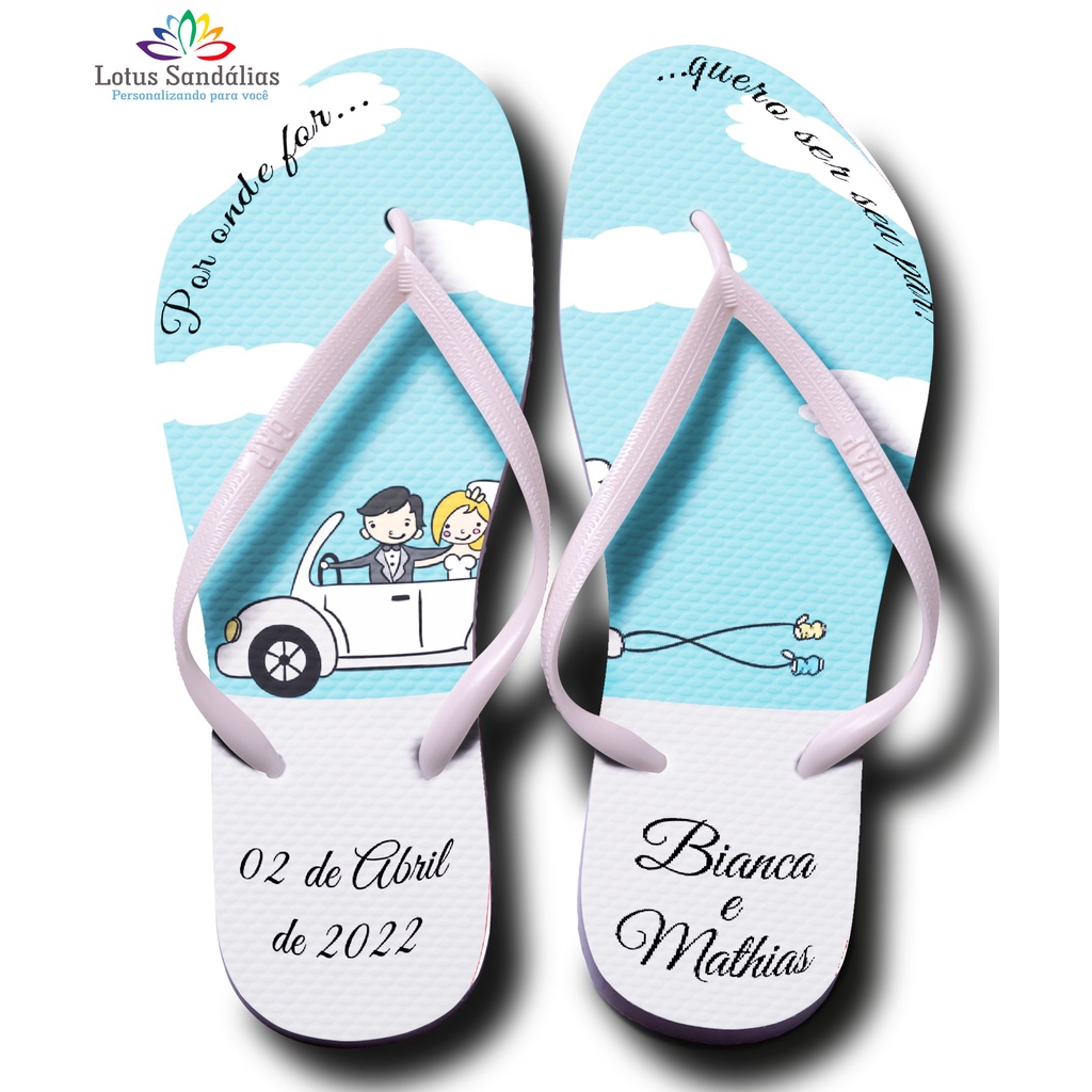 Chinelo Personalizado Casamento Formatura debutante Aniversário Eventos