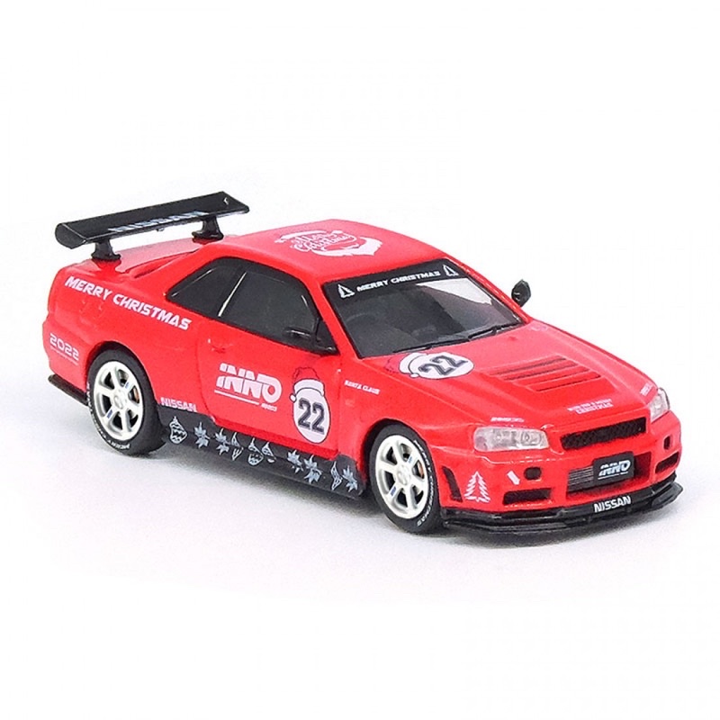 INNO64 1/64 NISSAN SKYLINE GT-R R34 XMAS 22 Edção Especial Com