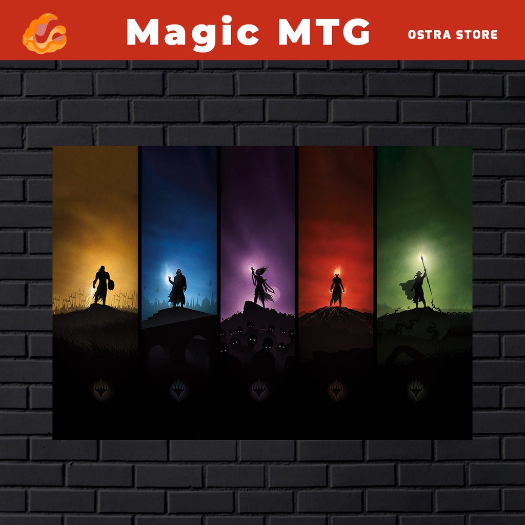 Magic: The Gathering de 01 a 15 - Placa MDF & Quadro com Moldura