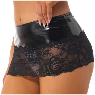 Micro Mini Saia Cirrê com Renda