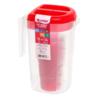 CONJUNTO DE JARRA 2L COM 04 COPOS 350ML - JAGUAR