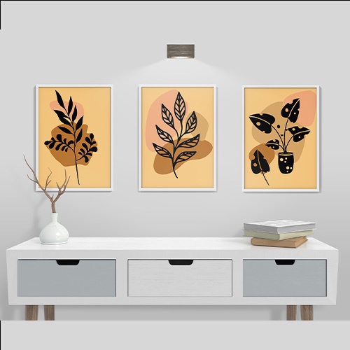 KIT Quadros Decorativos - 3 Unidades - Design Exclusivo | Shopee Brasil